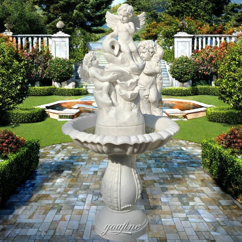 cherub water fountain for yard