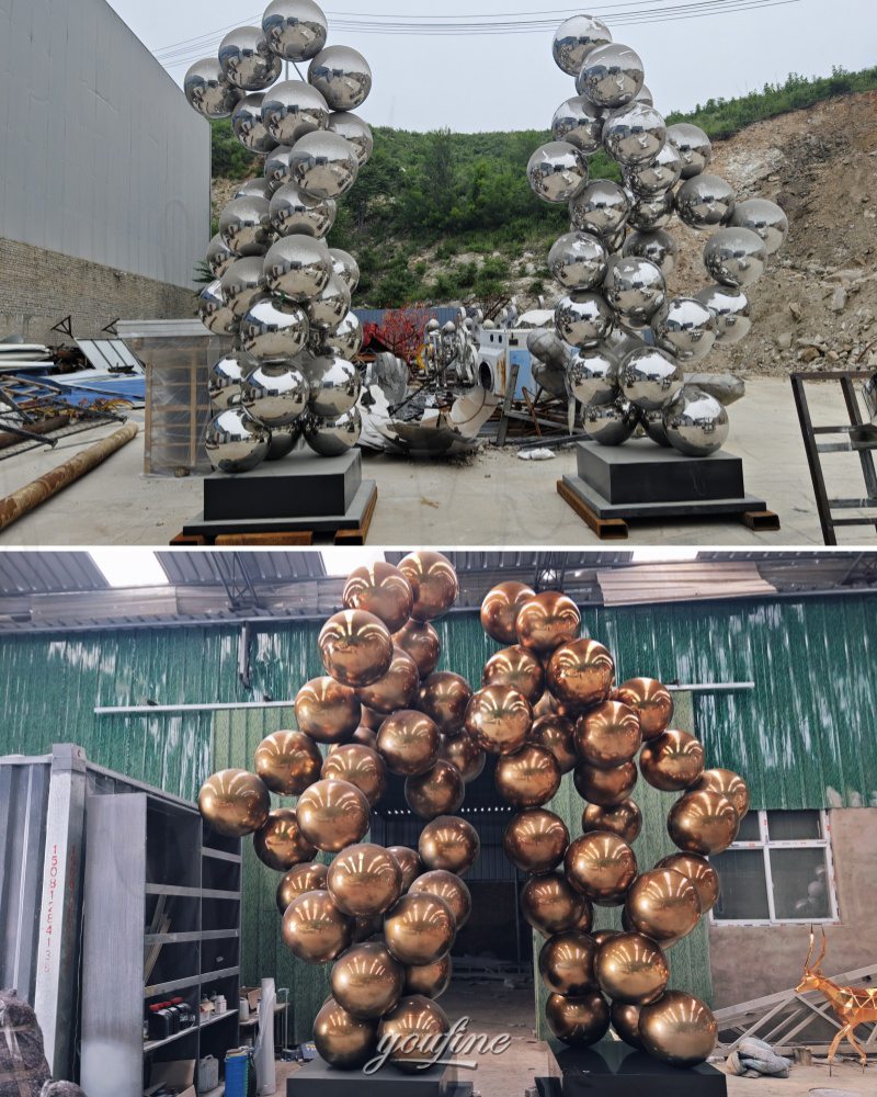 different color of large stainless steel sphere