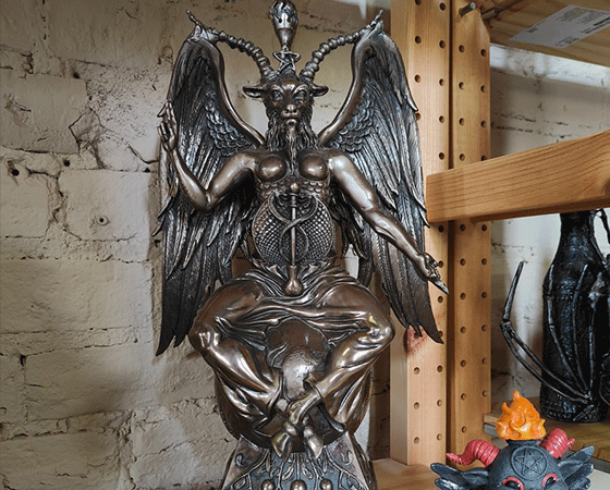 famous bronze Baphomet statue