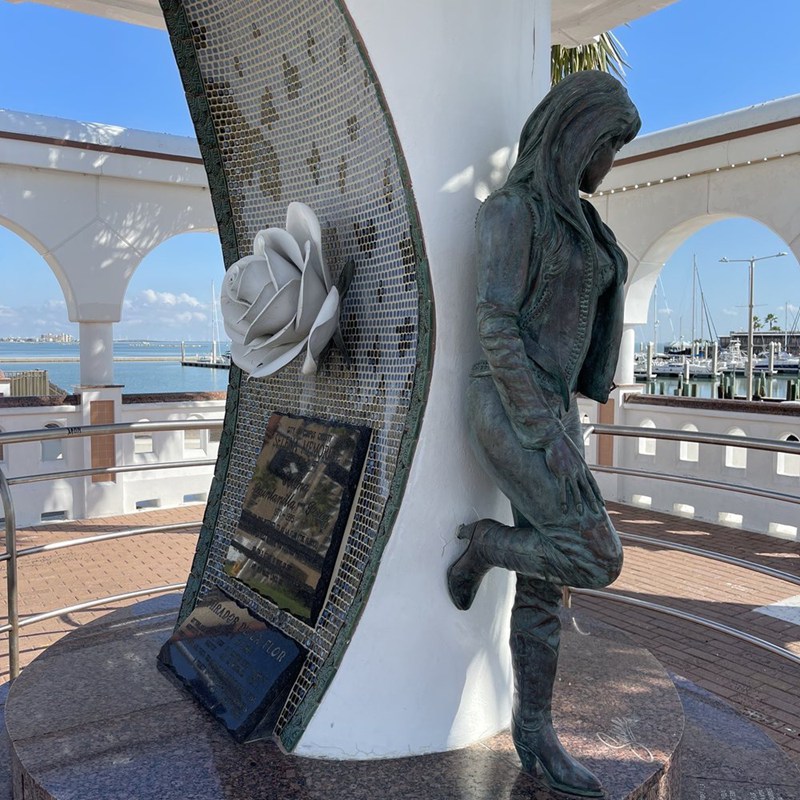 famous bronze Selena memorial sculpture