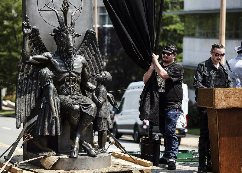 life size Baphomet sculpture