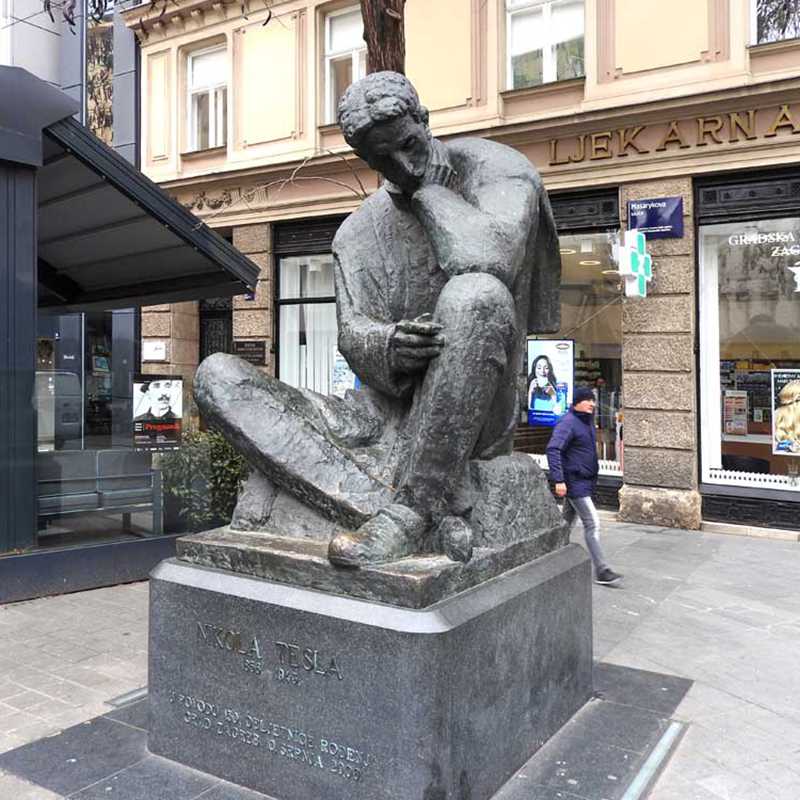 Nikola Tesla statue in Budapest, Hungary