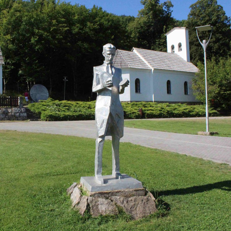 Nikola Tesla statue in Smiljan, Croatia