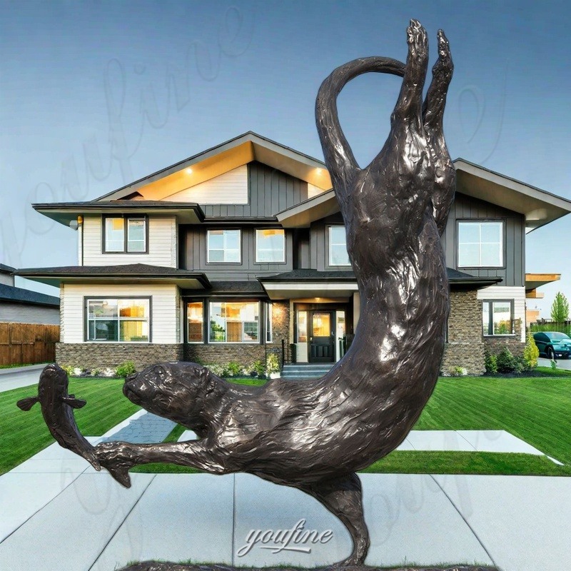 otter garden sculpture