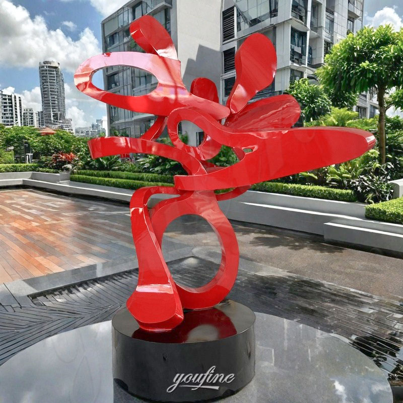 stainless-steel-red-abstract-sculpture-for-outdoor