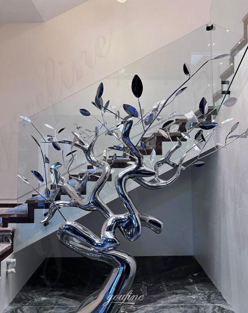 stainless steel tree sculpture feedback from India Customer