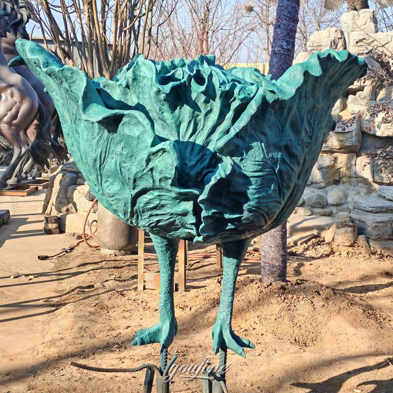 bronze cabbage sculpture